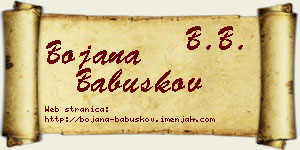 Bojana Babuškov vizit kartica